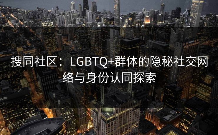 搜同社区：LGBTQ+群体的隐秘社交网络与身份认同探索